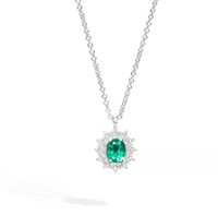 Collana Recarlo Donna Camelia in Oro Smeraldo 0.33 Ct P77CC001/SM-45 - P77CC001/SM-45